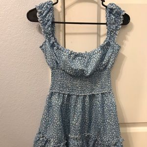 Light Blue cheetah print Dress